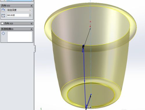 SolidWorks軟件建模學垃圾桶怎么畫-曲面旋轉(zhuǎn)功能